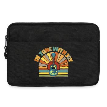 En harmonie avec Joy - Retro Sunset et Ukulélé - Sacoche pour ordinateur portable 13 pouces - noir - Devant