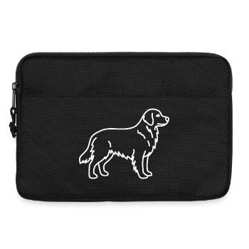 Golden Retriever weiss - Laptoptasche 13" - Schwarz - Vorne