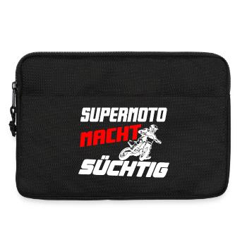 Supermoto_macht_suechtig - Laptoptasche 13" - Schwarz - Vorne