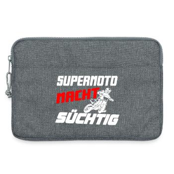 Supermoto_macht_suechtig - Laptoptasche 13" - Grau meliert - Vorne