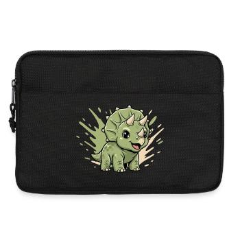 Petit Tricératops Dino - Sacoche pour ordinateur portable 13 pouces - noir - Devant