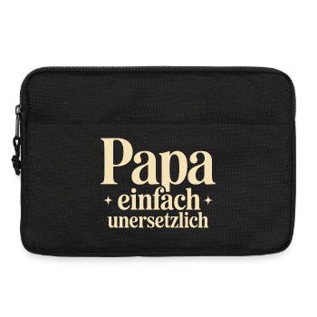 Väter Vatertag Lustig Papa Einfach Unersetzlich - Laptoptasche 13" - Schwarz - Vorne