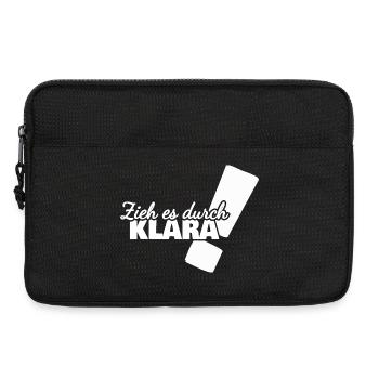 Geschenk für Klara - Laptoptasche 13" - Schwarz - Vorne