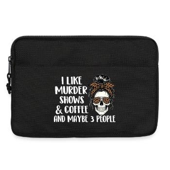 Shows de meurtre café Peut-être 3 personnes drôles - Sacoche pour ordinateur portable 13 pouces - noir - Devant