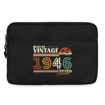 1946 Vintage Rétro Cadeau D'anniversaire - Sacoche pour ordinateur portable 13 pouces - noir - Devant
