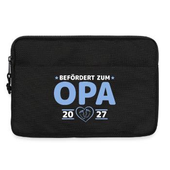 Babyparty Befördert zum Opa 2027 - Laptoptasche 13" - Schwarz - Vorne