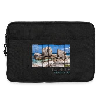 Seychellen La Digue Retro Anse Marron Souvenir - Laptoptasche 13" - Schwarz - Vorne