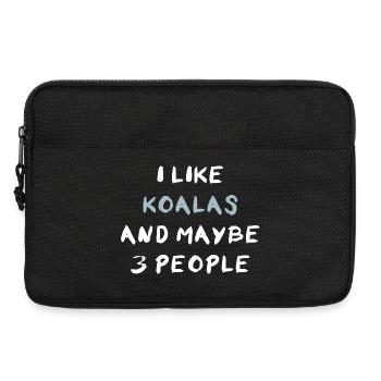 I Like Koalas And Maybe Three People - Laptoptasche 13" - Schwarz - Vorne