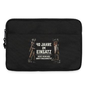 40. Geburtstag Handwerker Geschenk Werkzeug Spruch - Laptoptasche 13" - Schwarz - Vorne