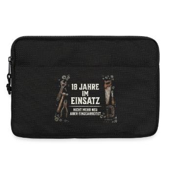 18. Geburtstag Handwerker Geschenk Werkzeug Spruch - Laptoptasche 13" - Schwarz - Vorne