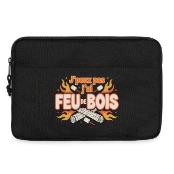 Jpeux pas feu de bois camping - Sacoche pour ordinateur portable 13 pouces - noir - Devant