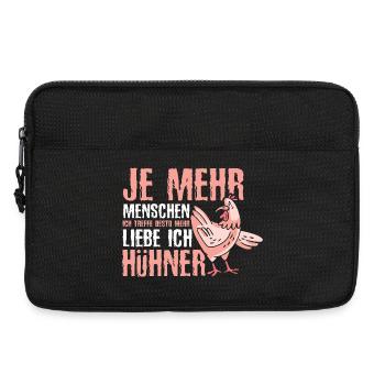Hühnerflüsterer Huhn Hühnerhalter Hühner - Laptoptasche 13" - Schwarz - Vorne