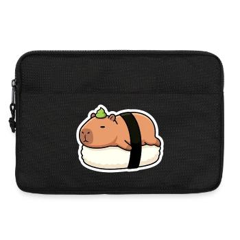 Süßes Capybara Sushi Nigiri - Laptoptasche 13" - Schwarz - Vorne