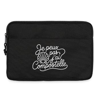 Je peux pas j'ai Compostelle - Sacoche pour ordinateur portable 13 pouces - noir - Devant