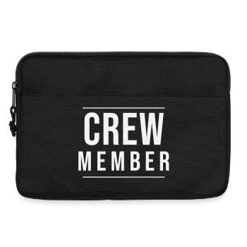 Crew Member Typo Modern Schmal Team Staff Event - Laptop bag 13" - black - Front