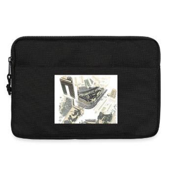 Luftige Stadtarchitektur im Looplayout - Laptoptasche 13" - Schwarz - Vorne