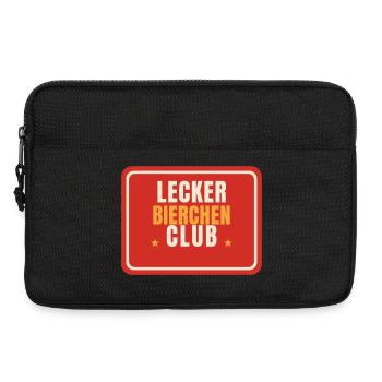 Lecker Bierchen Club Bier Team lustiger Spruch - Laptoptasche 13" - Schwarz - Vorne
