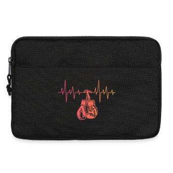 Boxe Sunset boxe battement de coeur arts martiaux - Sacoche pour ordinateur portable 13 pouces - noir - Devant