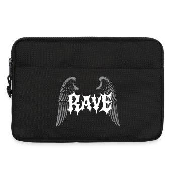 Logo Rave Wings Gothic - Sacoche pour ordinateur portable 13 pouces - noir - Devant