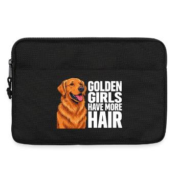 Golden Girls Have More Hair Golden Retriever - Sacoche pour ordinateur portable 13 pouces - noir - Devant