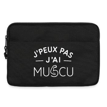 Musculation Humour Cadeau Passionné de Fitness - Sacoche pour ordinateur portable 13 pouces - noir - Devant