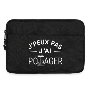 Potager Humour Cadeau Passionné de Légumes - Sacoche pour ordinateur portable 13 pouces - noir - Devant