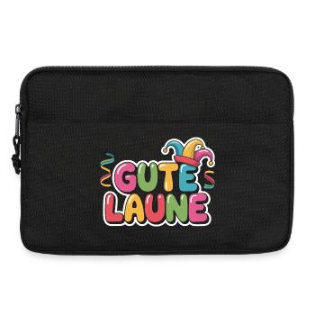 Gute Laune Karneval Fasching Karnevalskostüm Alaaf - Laptoptasche 13" - Schwarz - Vorne