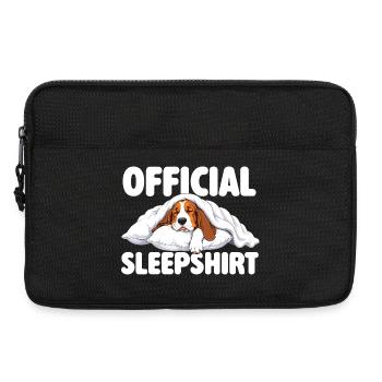 Offizielles Schlafshirt – Niedliche Basset Hound Dog Mom - Laptoptasche 13" - Schwarz - Vorne