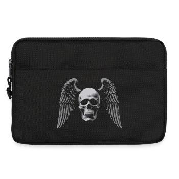 Winged Skull Gothic Emblem - Laptop bag 13" - black - Front