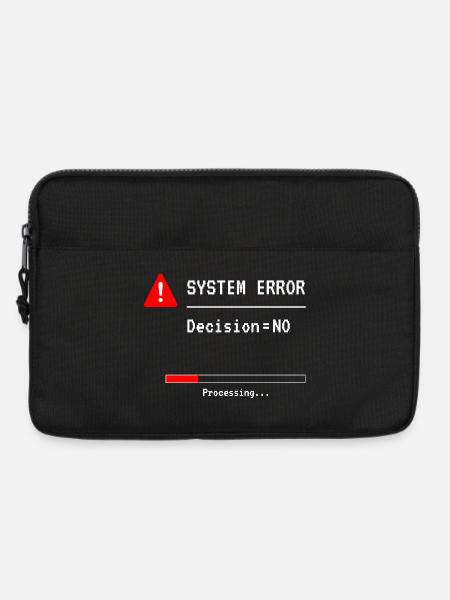 System Error – Funny Tech Shirt - Laptoptasche 13" - Schwarz
