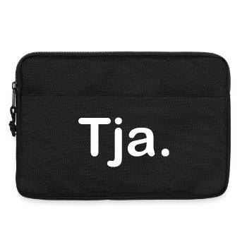 Tja. - Laptoptasche 13" - Schwarz - Vorne