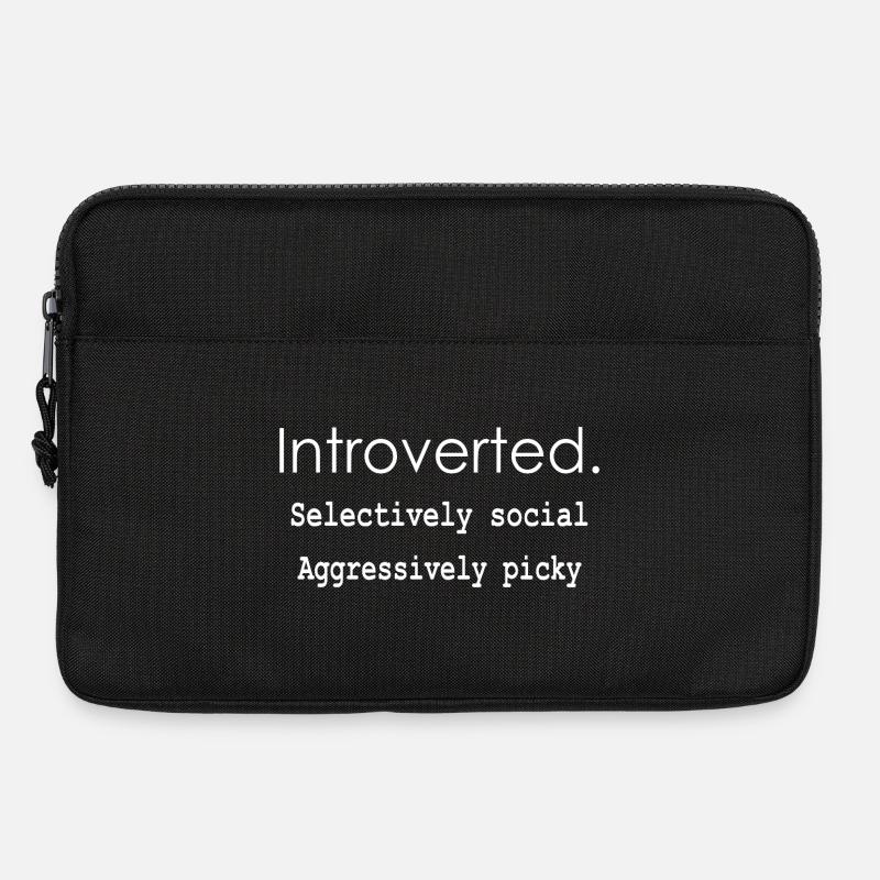 Introverted. Selectively social Aggressively picky - Laptop bag 13" - black