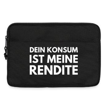 Dein Konsum - Meine Rendite Investor - Laptoptasche 13" - Schwarz - Vorne