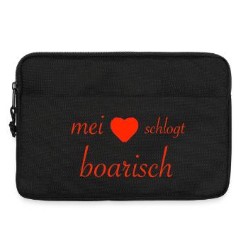 mei herz schlogt boarisch - Laptoptasche 13" - Schwarz - Vorne