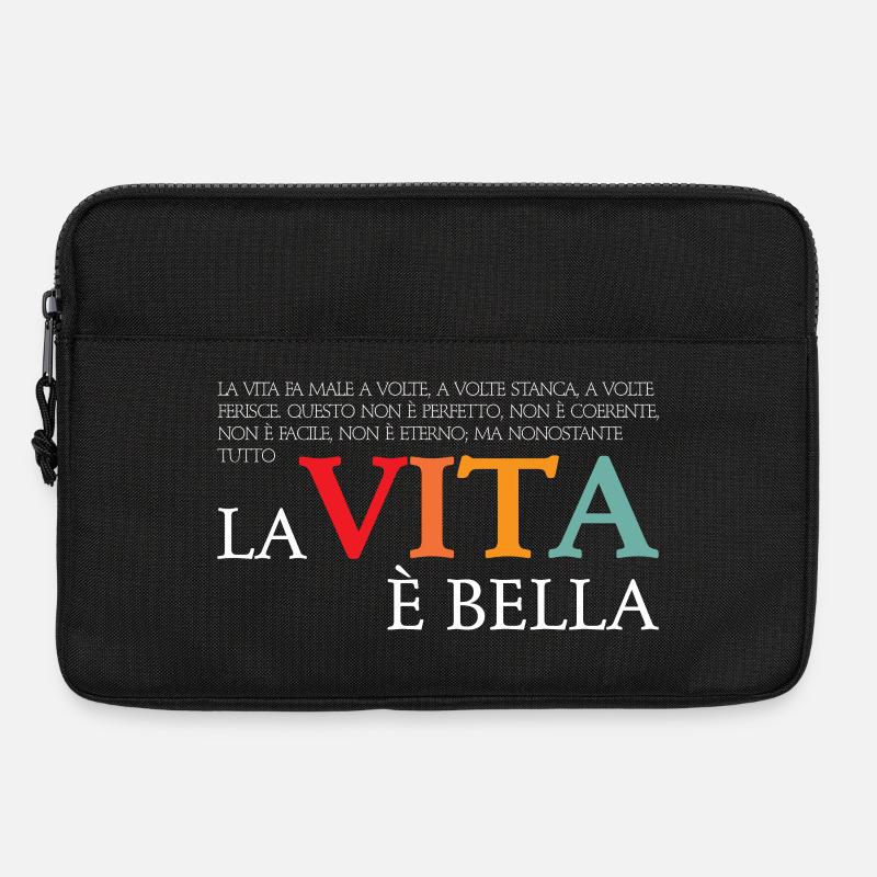 La vita e bella (dark) - Laptop bag 13" - black