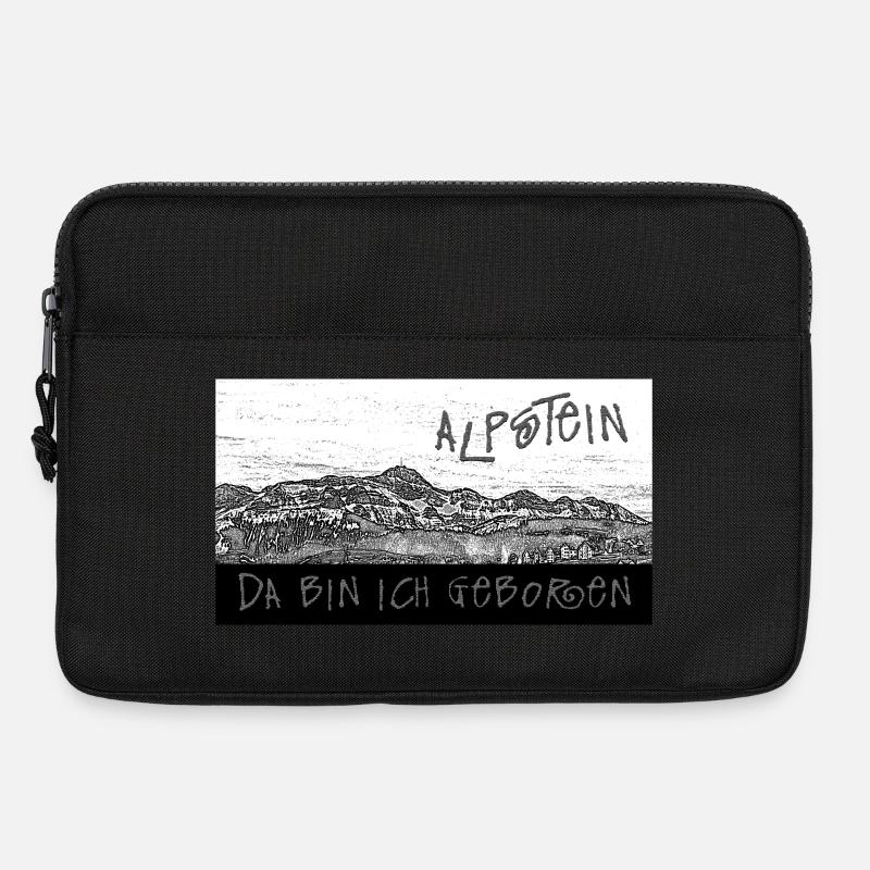 ALPSTEIN - Da bin ich geboren - Schweiz - Laptoptasche 13" - Schwarz