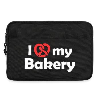 pretzel pretzel bakery bakery baker symbol Logo - Laptop bag 13" - black - Front