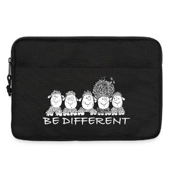 Be Different Schafe mit Spruch - Laptoptasche 13" - Schwarz - Vorne