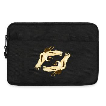 japanese cranes golden oriental - Laptop bag 13" - black - Front