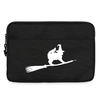 Katzen Hexe - Laptoptasche 13" - Schwarz - Vorne