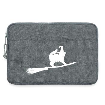 Sorcière de chat - Sacoche pour ordinateur portable 13 pouces - gris chiné - Devant