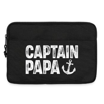Kapitän Papa Boot Motorboot Segeln Segler - Laptoptasche 13" - Schwarz - Vorne