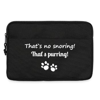 No snoring, Tier Tatzen, Katzen Sprüche - Laptoptasche 13" - Schwarz - Vorne