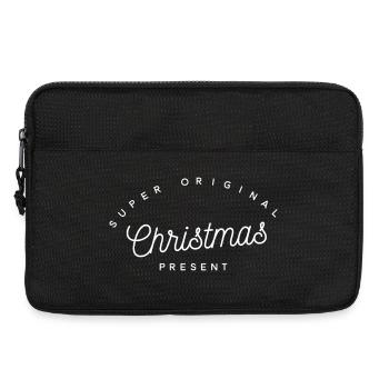 Cadeau de Noël Super Original | Texte minimaliste - Sacoche pour ordinateur portable 13 pouces - noir - Devant