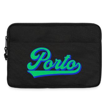 Porto Neon Script Retro - Laptoptasche 13" - Schwarz - Vorne