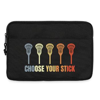 Drôle de slogan de crosse - Sacoche pour ordinateur portable 13 pouces - noir - Devant