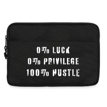 Hustle Quote No Luck Privilege - Laptop bag 13" - black - Front