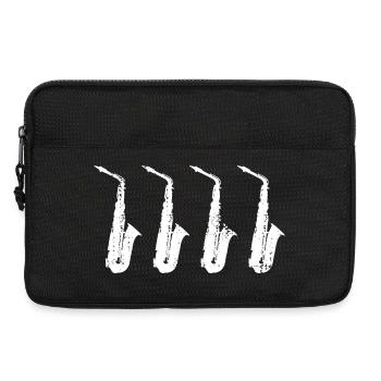 Modèles de saxophones rétro - Sacoche pour ordinateur portable 13 pouces - noir - Devant