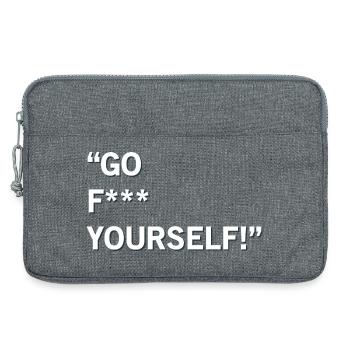 Go F Yourself - Laptoptasche 13" - Grau meliert - Vorne