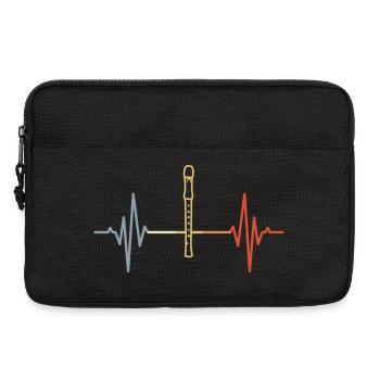 Flûte Heartbeat Retro - Sacoche pour ordinateur portable 13 pouces - noir - Devant
